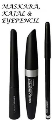 Liptick this clever waterproof eyeliner pack of 3 11 ml(Black)