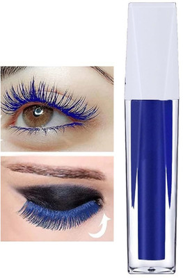 MYEONG No Smudging Curling Waterproof And Lengthening Eye Blue Mascara 6 g(Blue)