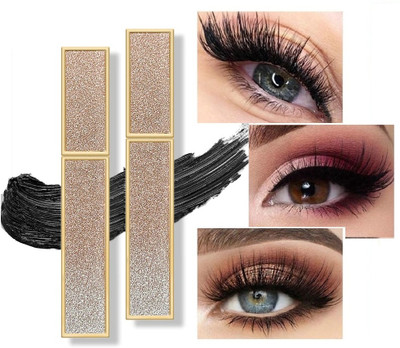 tanvi27 Waterproof, Lengthening Smudge Proof 3D Black Lash Mascara Set 16 ml(GOLD)