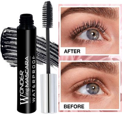 Yuency Black Mascara Extra Thick & Curled Lashes Upto 16hrs Volumizing, Lengthening 3.5 ml(black)