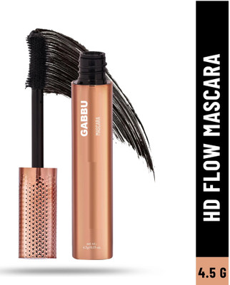 GABBU Wear Long lasting Black Eye Mascara Big Flash Smudge & Water Proof Deep Black 4.5 g(BLACK)
