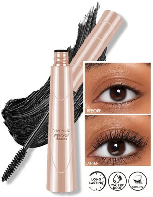 MYEONG Volumizing, Lengthening Long-Lasting Curl Eye Makeup Black Mascara Makeup 15 ml(Black)