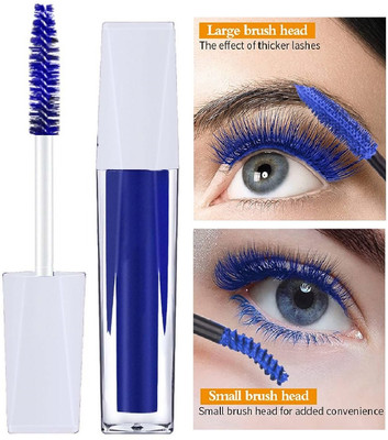 MYEONG Curling No Smudging Waterproof Lengthening Eye Blue Mascara 6 g(Blue)