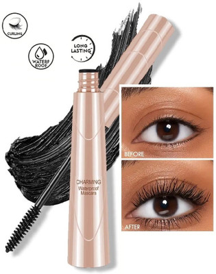 MYEONG Waterproof, Smudge-Proof Black Long-Lasting Volume & Curl Mascara 10 ml(Black)