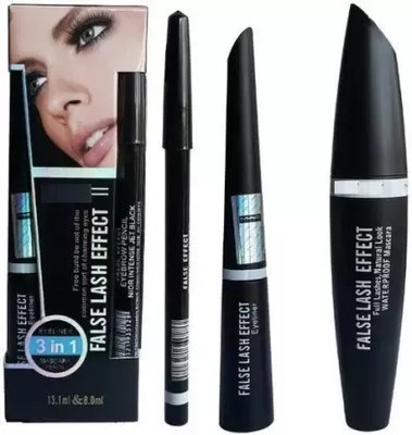 Liptick the longer it will take to dry eyeliner pack of 3 11 ml(Black)
