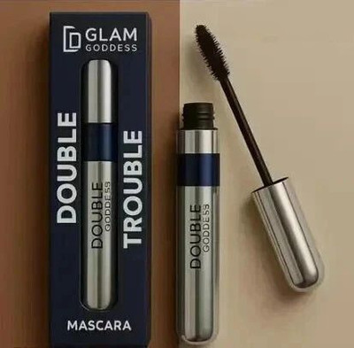 GLAM GODDESS 2 Step Volumising and Lengthening Long Lasting Double Trouble Mascara 15 ml(Black)