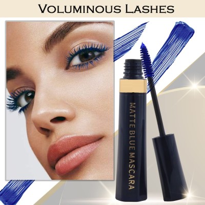 ADJD Blue Mascara Long Lasting Waterproof Formula for Instant Volume & Glossy Look 10 ml(BLUE)