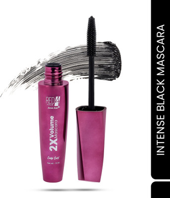 Seven Seas Red4 Easy Curl 2X Volume Mascara | Smudge Proof | Intense Black 10 ml(Black)