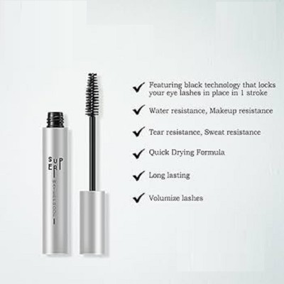 Jiwoo magice super black mascara waterproof 10 ml(BLACK)