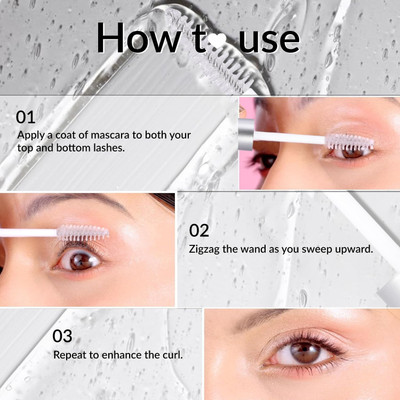 AFARAXIA HD Waterproof Mascara Intense, Dense, Long-Lasting Lashes Mascara 8 ml(transpernt)