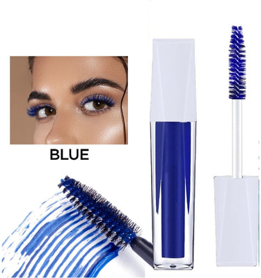 YAWI Long Wear Mascara Fast Dry Blue Curling Lengthening Lengthen Eyelashes Color 6 ml(Blue)