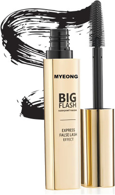 MYEONG Makeup Eye Mascara Big Flash Smudge And Water Proof Deep Black 8 ml(Black)