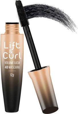 SWISS BEAUTY Lift & Curl 4D Volumizing Mascara | Waterproof| Black | 12g | 12 g(Black)