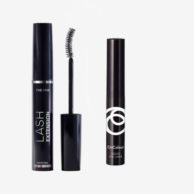 Radesh THE ONE Lash Extension Mascara Waterproof with OnColour Liquid Eye Liner combo 10 ml(black)