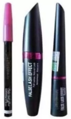 Liptick Draw a parallel line and slightly mascara pack of 3 11 ml(Black)