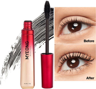 MYEONG Volumizing & Curling Formula, Long-Lasting, No Flaking, Natural Look Mascara 3.2 g(Black)