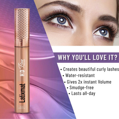 Latixmat New Waterproof Smudgeproof Black Mascara 4.5 g(Copper)