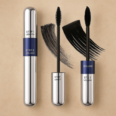 Valhalla Dual-Ended Mascara | Step 1 Length & Step 2 Volume | Waterproof Formula 8 ml(black)