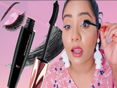tanvi27 Waterproof Volume Smudge Proof Curling Mascara For Eye Makeup 12 ml(BLACK)