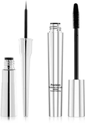 WECHARMERZ Mascara+Eyeliner Water-Resistant Quick-Drying Long-Lasting 9 ml(Black)
