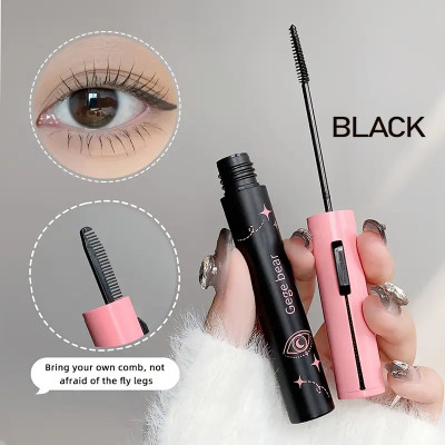 DAIMANPU GEGE BEAR Long-Lasting Mascara with Built-In Comb – Smudge-Proof & Curl-Defining 3.5 ml(Shade 1, Black)