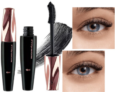 EVERERIN Eye Makeup Curl & Volume Waterproof False Lash Mascara, COMBO 24 ml(Black)