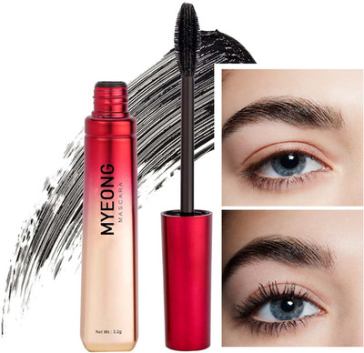 MYEONG Long Black Lash Extension, Waterproof Eye Makeup, Curling & Defining Mascara 3.2 g(Black)