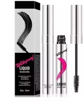 WECHARMERZ Liquid Eye Mascara Smudge & Water Proof Deep Black 10 ml(Deep Black)