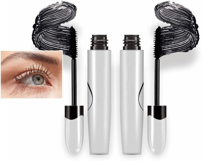 tanvi27 Long Lasting Waterproof Curling Mascara - Dramatic Lashes All Day Combo 20 ml(Silver)