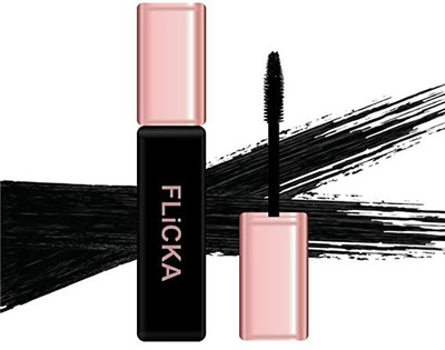 Flicka Lash It Out Mascara Waterproof With Intense Jet Black Color, 9ml 9 ml(Mascara)