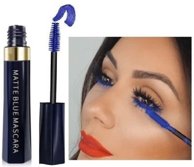 YAWI BLUE MATTE FINISH LASHES SHINE FOR MASCARA LASTING UPTO 24HRS 10 ml(Blue)