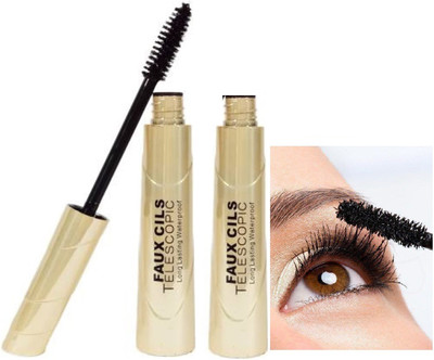 EVERERIN SMUDGED PROOF NEW BLACK DEEP EYE MASCARA PERFECT COMBO 14 ml(Black)