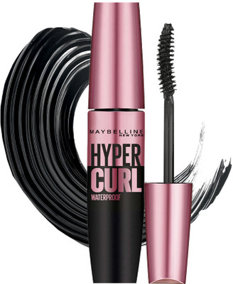MAYBELLINE NEW YORK Hypercurl Waterproof Mascara, Longlasting, Curls Lashes, Highly Pigmented Colour 9.2 ml(Black)
