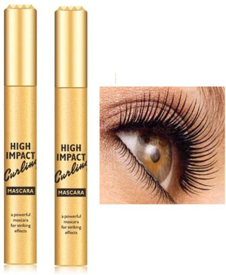 THTC LONG AND THICK CURLY LASHES WATER PROOF HIGH IMPACT CURLING MASCARA PACK OF 2 20 ml(BLACK)