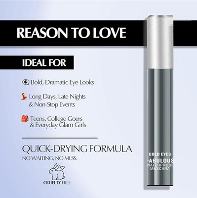 FLORERO Volumizing Mascara and waterproof 8 ml(BLACK)