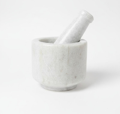 MDE Mortar & Pestle Set, Khalbatta, Kharal, Okhli, Imamdasta, Idikallu,Silbatta Marble Masher(Pack of 1)