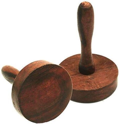 Vismay Wooden Paratha Sek/Masher/Chapati Presser/Paratha Sekni/Presser (Combo of 2) Wood Masher(Pack of 2)