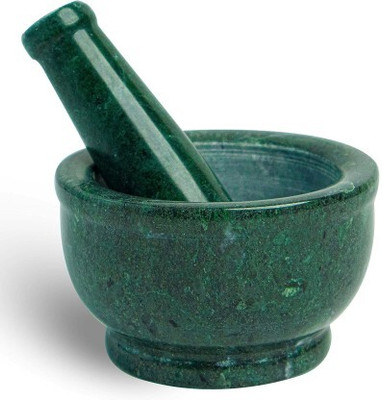 Satguru Marble Granite Imam Dasta | Ohkli Musal(Green) Marble Masher(Pack of 1)