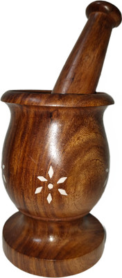 ALEX CLASSIC GIFTS Pestle set| Sheesham Wood Ohkli & Musal/ Khalbatta/ Ural & Ulakkai Wood Masher(Pack of 1)