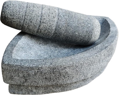 shubashini traders Kalvam Stone Mortar and Pestle,Okhli Masher, Khalbatta Stone Stoneware Masher