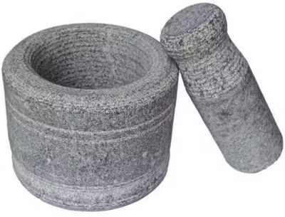 Retail Charms stone mortar and pestle set/Spice Grinder/ural/idikallu/crusher/okhli /Khalbatta Stoneware Masher(Pack of 1)