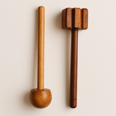 Muthaiyaa traders Handmade Wooden Mixer/Blender/Rahi/Dal Ghotni for Kitchen Wood Masher
