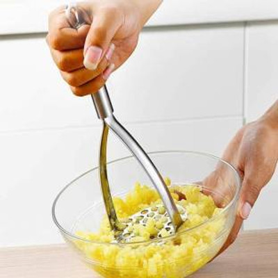 Manorath High Quality Stainless Steel Potato Masher Vegetable/Pav Bhaji Masher 10 Inch Stainless Steel Masher(Pack of 1)