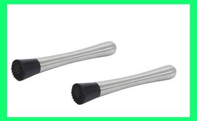 BZILO PACK OF 2 Long Stainless Steel Cocktail Muddler, Perfect for Bars Z9 Stainless Steel Masher(Pack of 1)