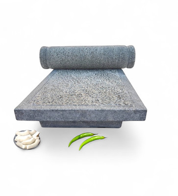 arsa lifestyle Ammikallu | Ammi for Kitchen | SIL Bata | Natural Hand Grinder | 10x6inch Stoneware Masher