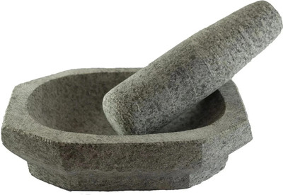 Kannigai Traders 8.5 Ural, Khalbatta, Kharal, Mixer, Stone Grinder Musal Mortar and Pestle Set Stoneware Masher(Pack of 1)