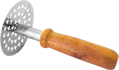 Moforce BEEzy PAV BHAJI MASHER WITH WOODEN HANDLE STAINLESS STEEL MASHER Wood Masher(Multicolor, Pack of 1)