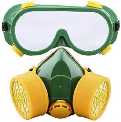 SHIVEXIM Improve Quality Paint Spray Protection Mask Respirator Silicone Half Mask Protection Mask(Green, Free Size, Pack of 1)