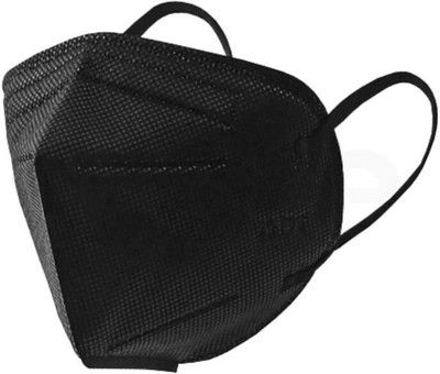 7SHIELD Face Mask BIS Certified Mask FFP2 S New Mask Men mask respirator GV601 5-Ply Black N-95 Reusable, Washable, Water Resistant(Black, Free Size, Pack of 10)