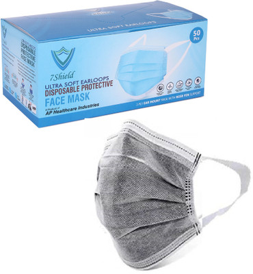 7SHIELD CE and ISO Certified with Extra soft Fabric ear loop and Inbuilt Plastic coated Nose pin disposable unisex mask soft fabric Ear loop Soft loop Mask Water Resistant Surgical Mask(Grey, Free Size, Pack of 50, 3 Ply) 7SHIELD CE and ISO Certified with Extra soft Fabric ear loop and Inbuilt Plastic coated Nose pin disposable unisex mask soft fabric Ear loop Soft loop Mask Water Resistant Surgical Mask(Grey, Free Size, Pack of 50, 3 Ply)